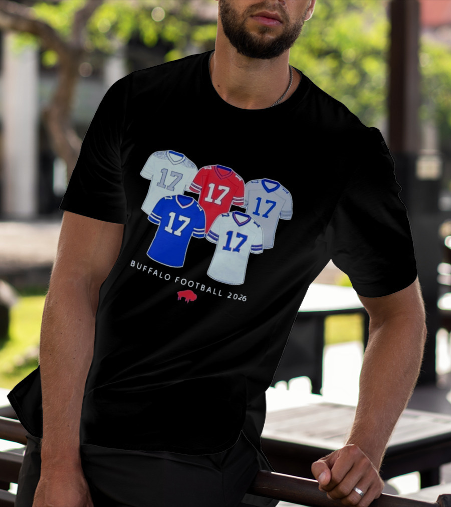 Buffalo Football 2026 Josh Allen 17 Jersey Collection T-Shirt