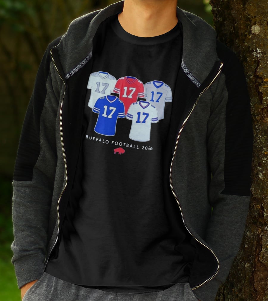 Buffalo Football 2026 Josh Allen 17 Jersey Collection T-Shirt