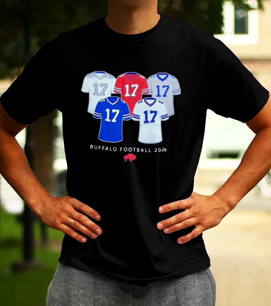 Buffalo Football 2026 Josh Allen 17 Jersey Collection T-Shirt