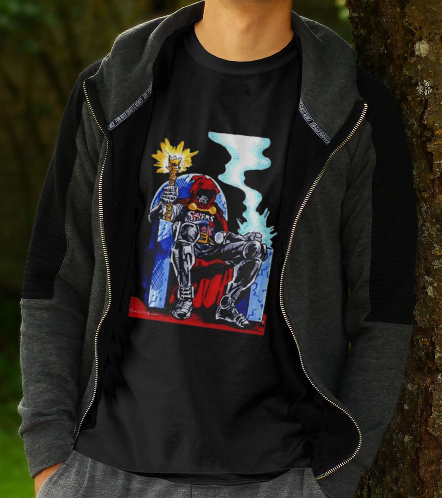 LeDoom Sixers 76ers Lebron James Throne King Iconic NBA T-Shirt