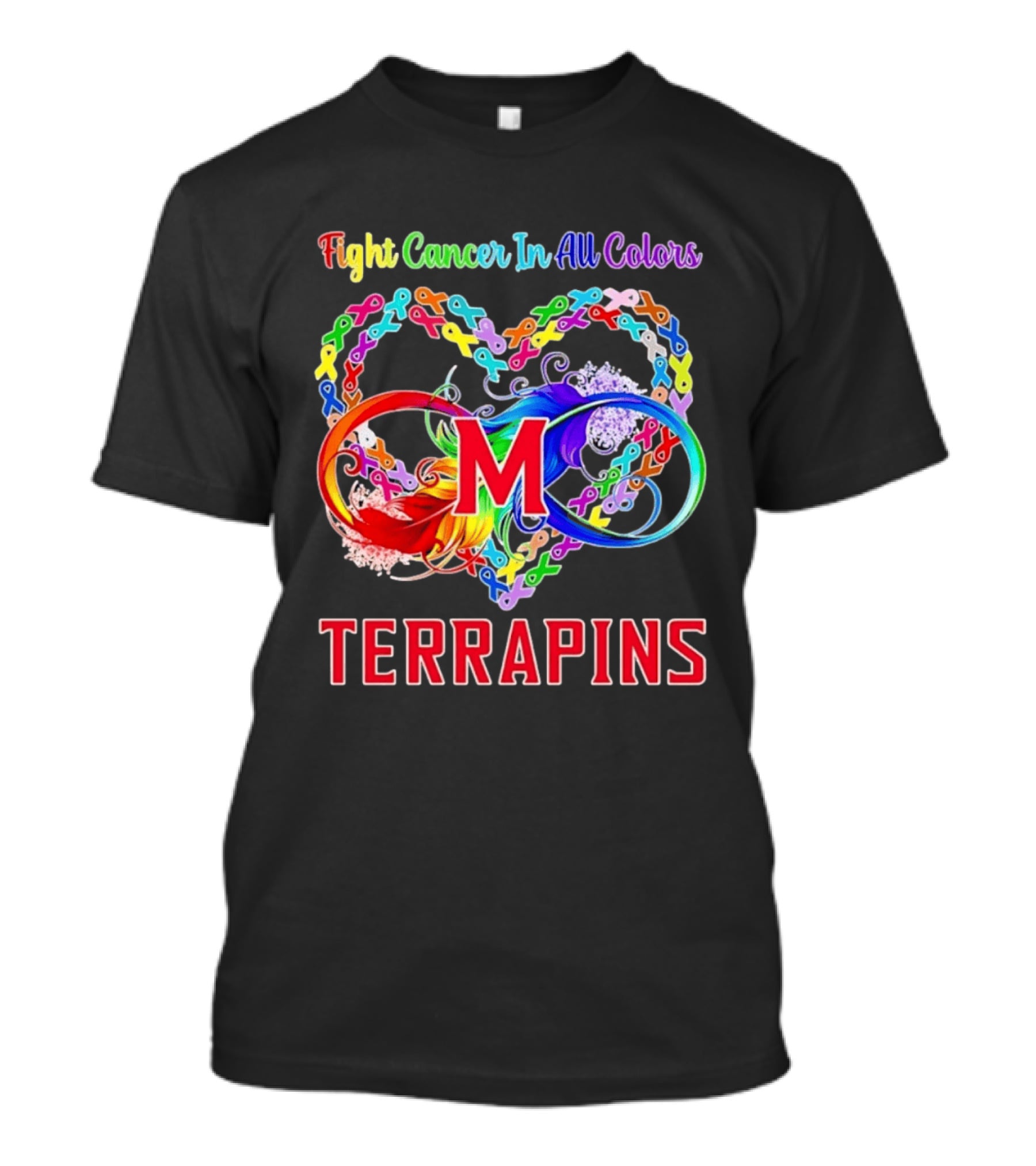 Maryland Terrapins Fight Cancer In All Colors Terrapins T-Shirt
