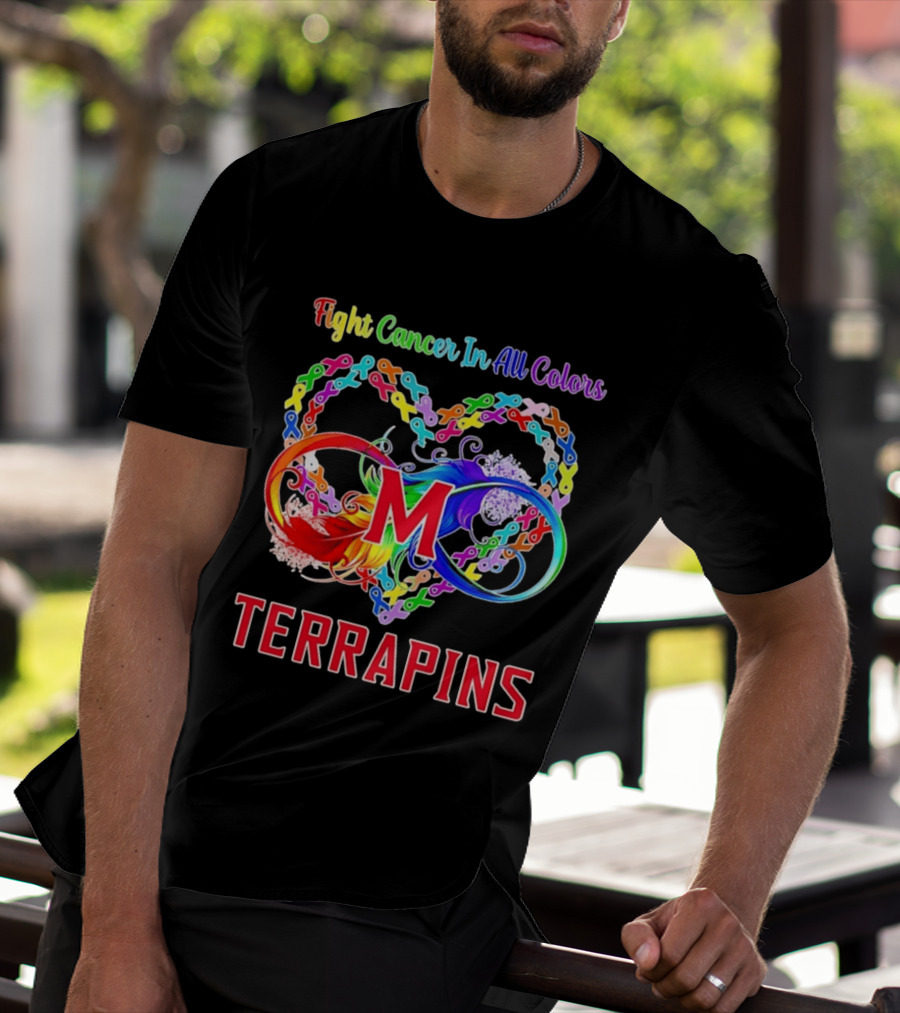 Maryland Terrapins Fight Cancer In All Colors Terrapins T-Shirt