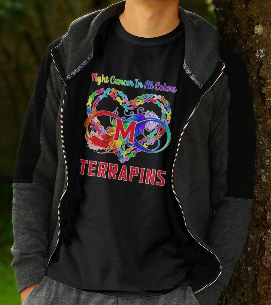 Maryland Terrapins Fight Cancer In All Colors Terrapins T-Shirt