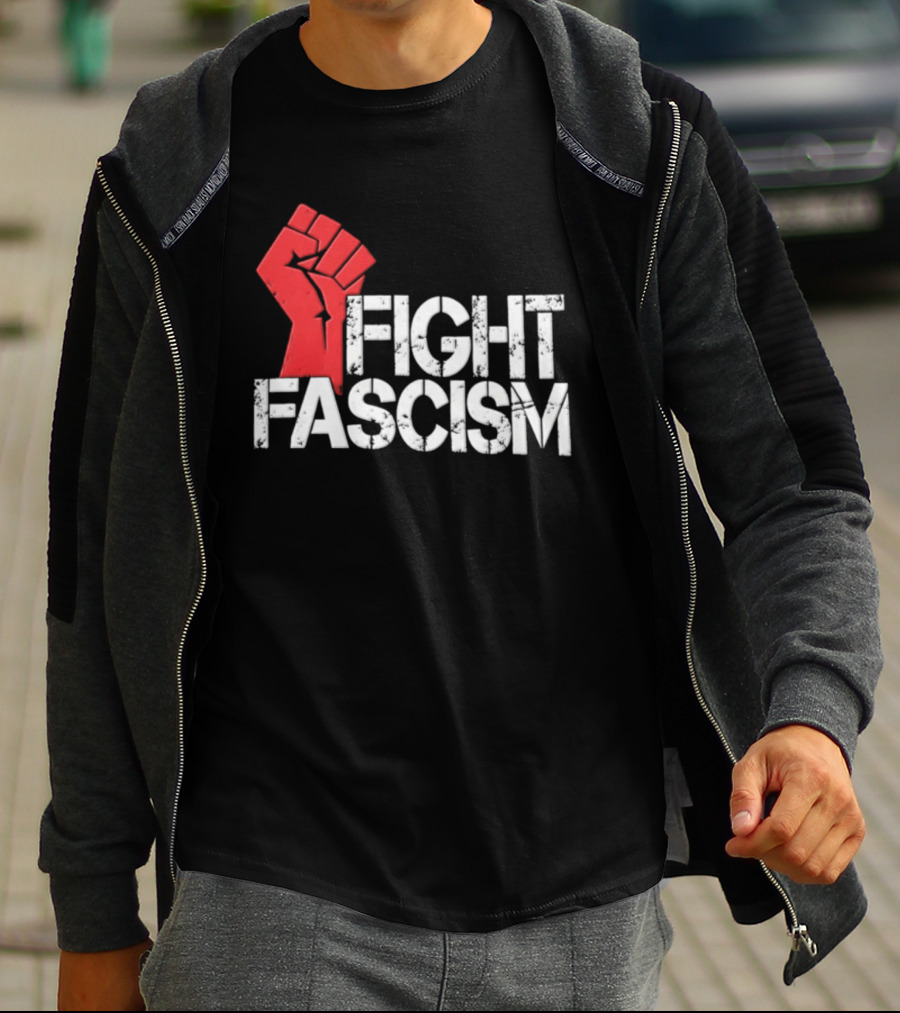 Mike Myers Red Fist Fight Fascism T-Shirt