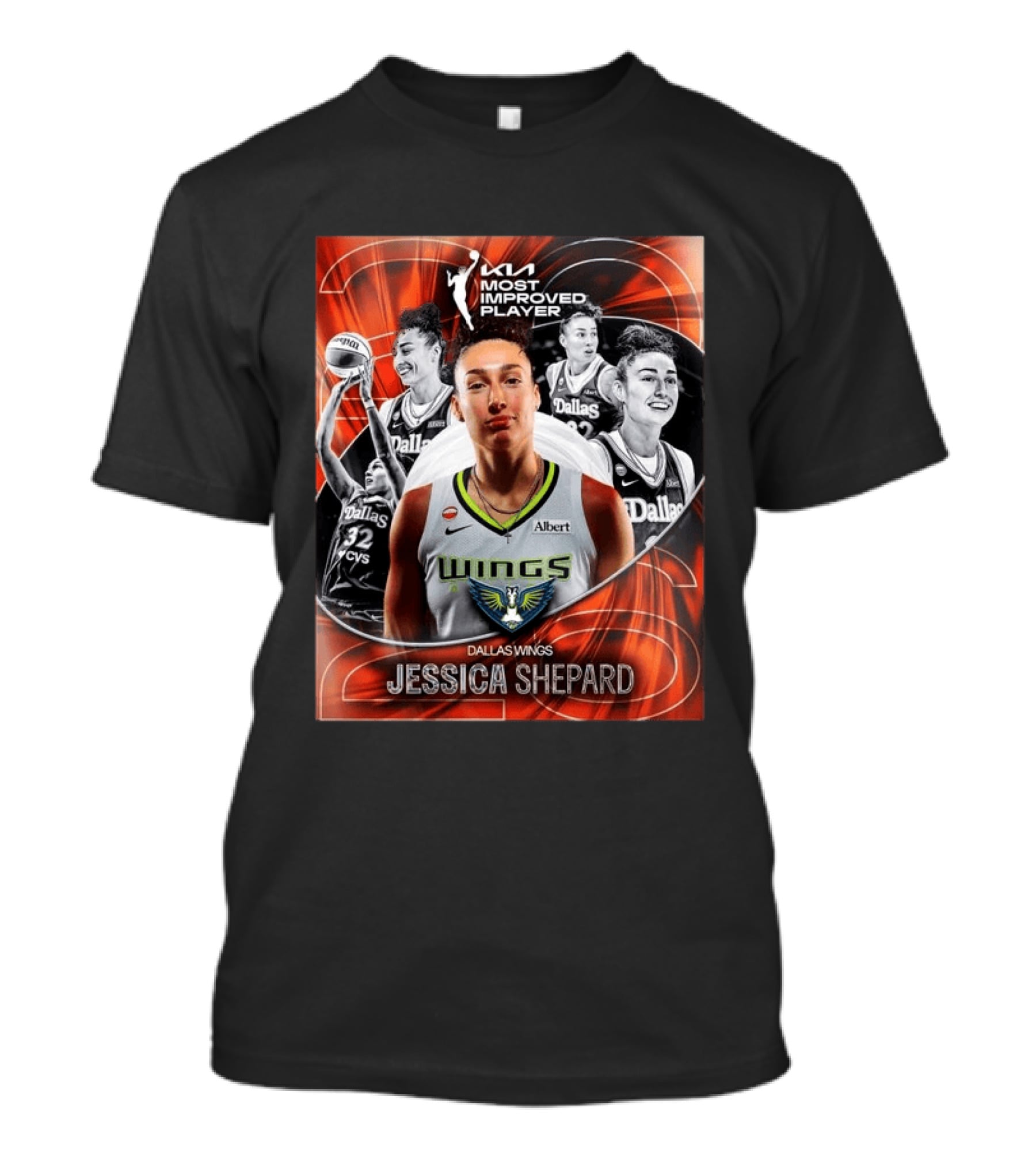 WNBA Most Improved Player 2023 Dallas Wings Jessica Shepard T-Shirt