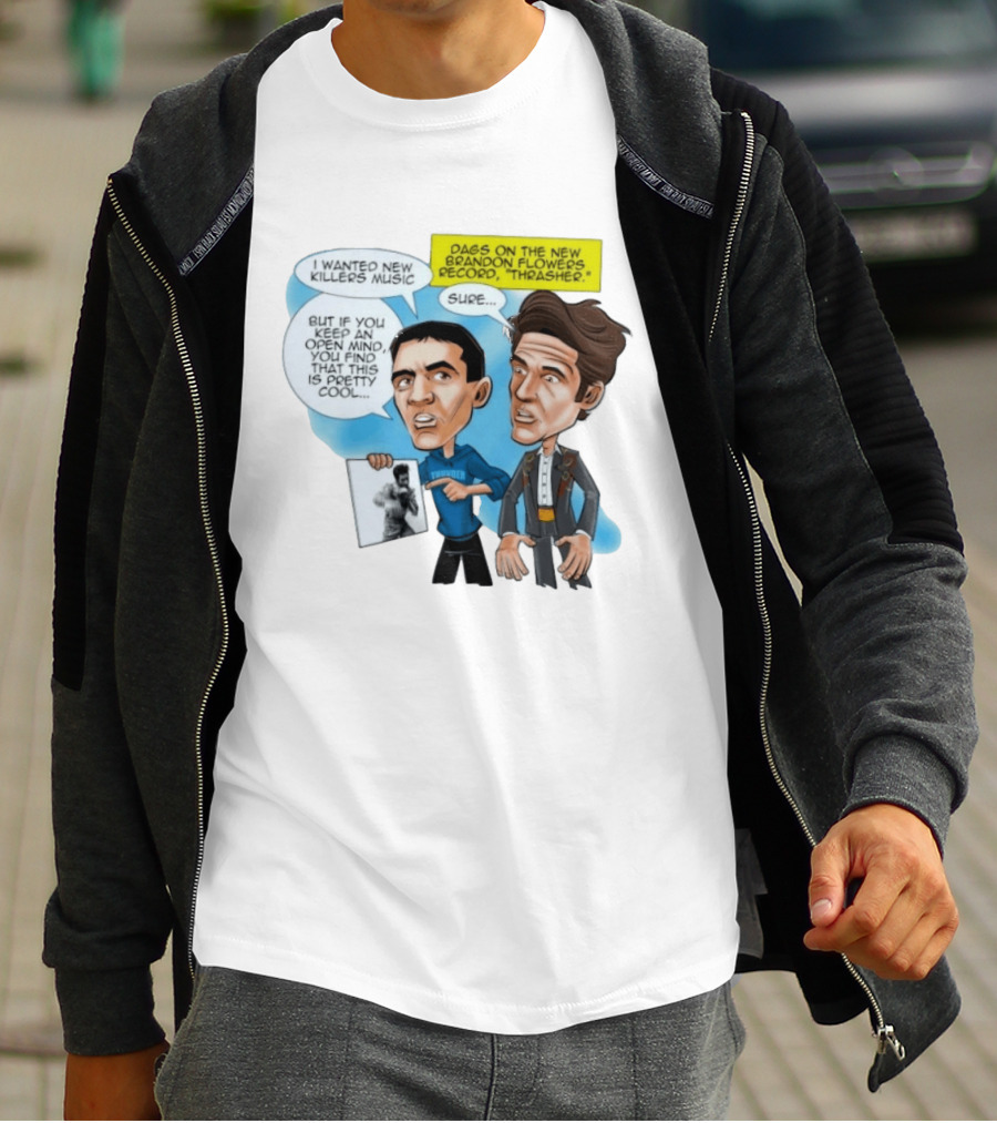 Mark Daigneault Thunder Talks Brandon Flowers Record Thrasher Caricature T-Shirt
