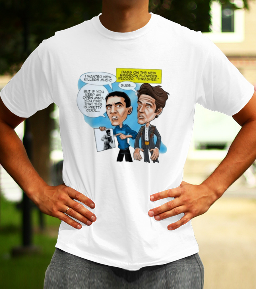 Mark Daigneault Thunder Talks Brandon Flowers Record Thrasher Caricature T-Shirt