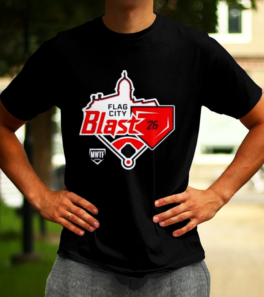 7th Annual Flag City Blast Softball '26 MWTF Event T-Shirt