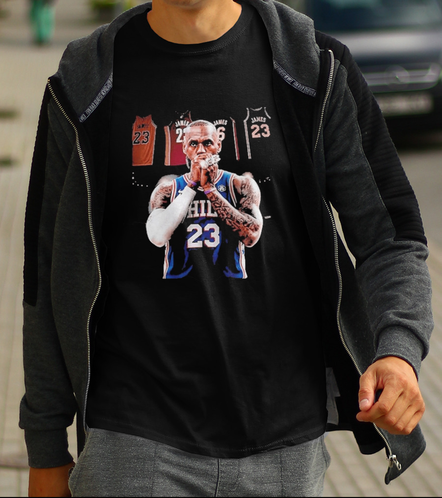 Lebron James 23 Rings Philadelphia 76ers Basketball NBA 2026 T-Shirt