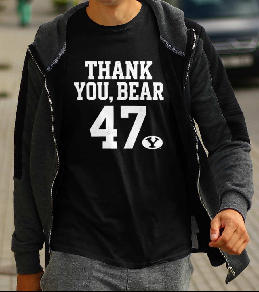 Brigham Young University Thank You Bear 47 NCAA Football Y T-Shirt