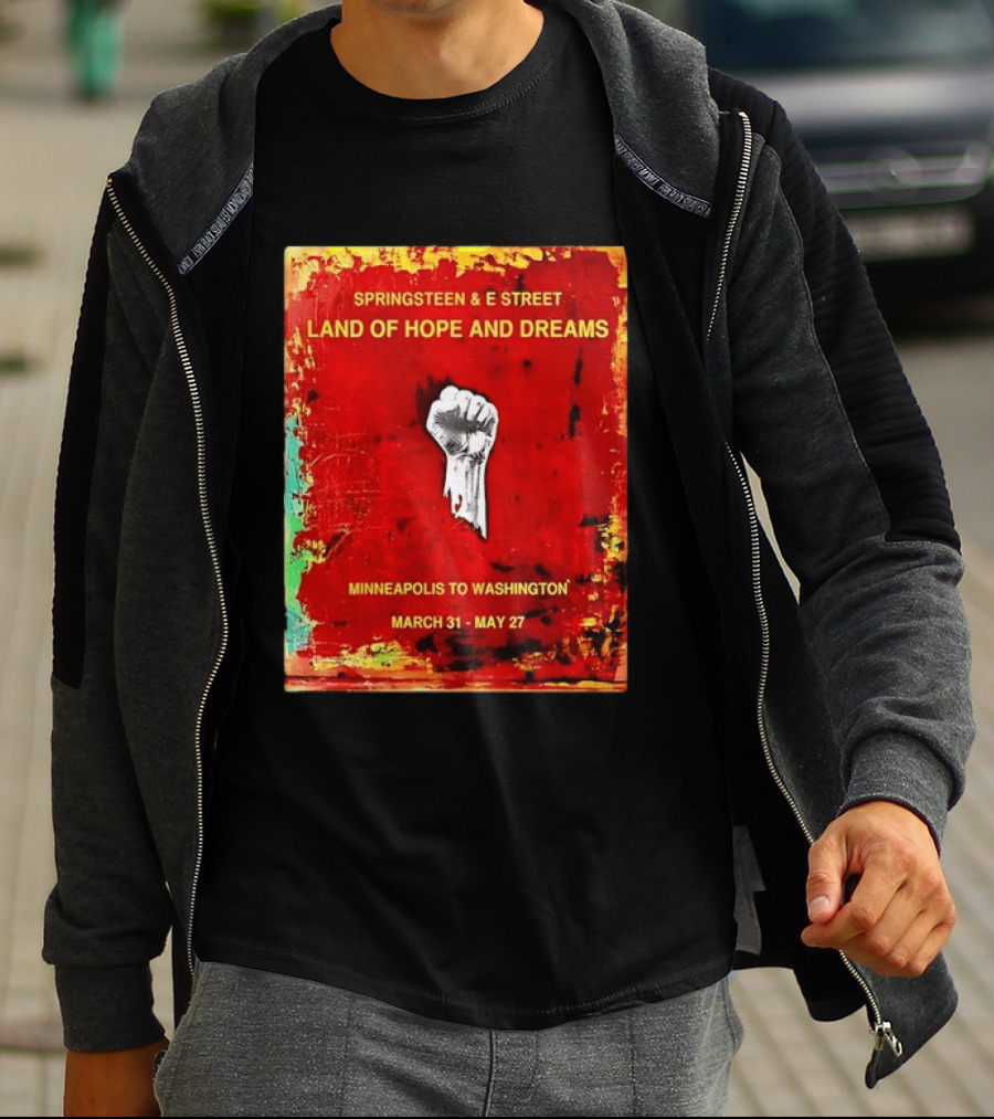 Springsteen & E Street Land Of Hope And Dreams Minneapolis To Washington March 31 To May 27 T-Shirt