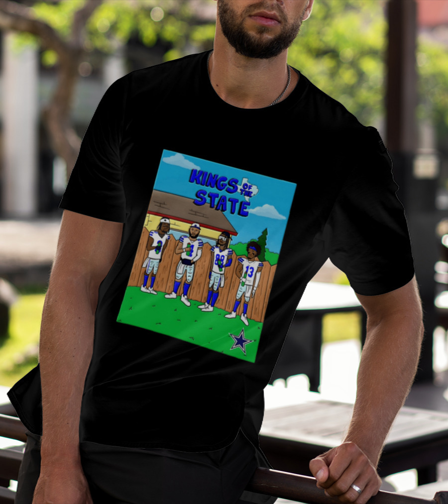 Kings Of The State Ceedee Lamb Dak Prescott Micah Parsons Dallas Cowboys Comic T-Shirt