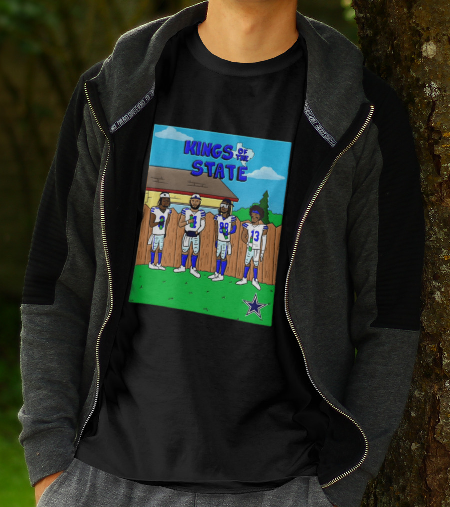 Kings Of The State Ceedee Lamb Dak Prescott Micah Parsons Dallas Cowboys Comic T-Shirt