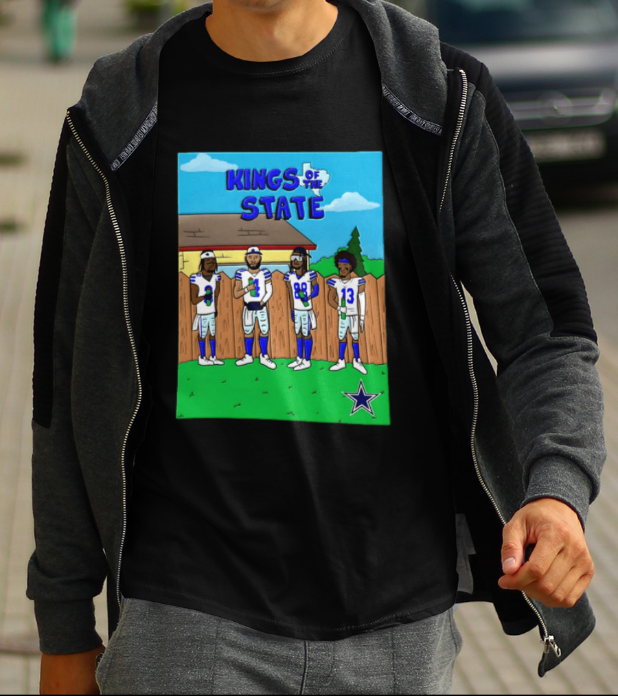 Kings Of The State Ceedee Lamb Dak Prescott Micah Parsons Dallas Cowboys Comic T-Shirt
