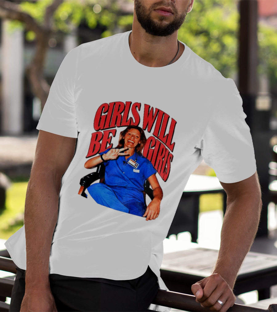 Aileen Wuornos Girls Will Be Girls Peace Sign Blue Outfit T-Shirt