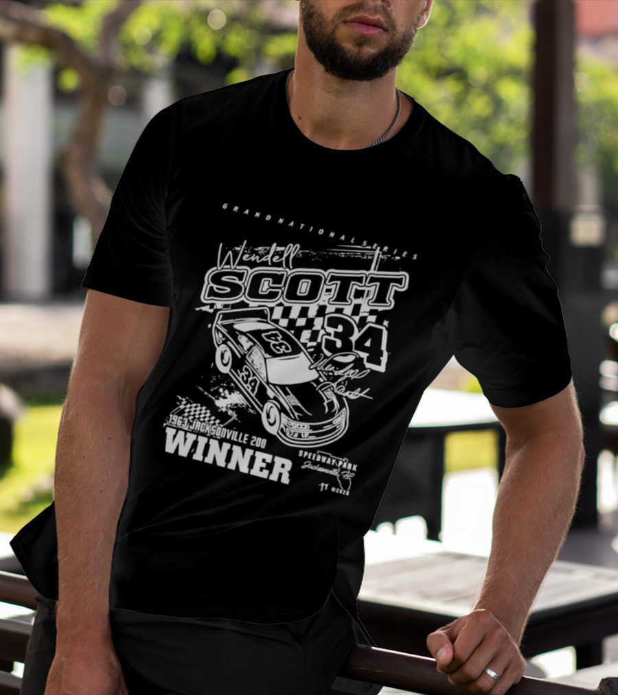 Wendell Scott 34 Grand National Series Winner Speedway Park Jacksonville FL T-Shirt