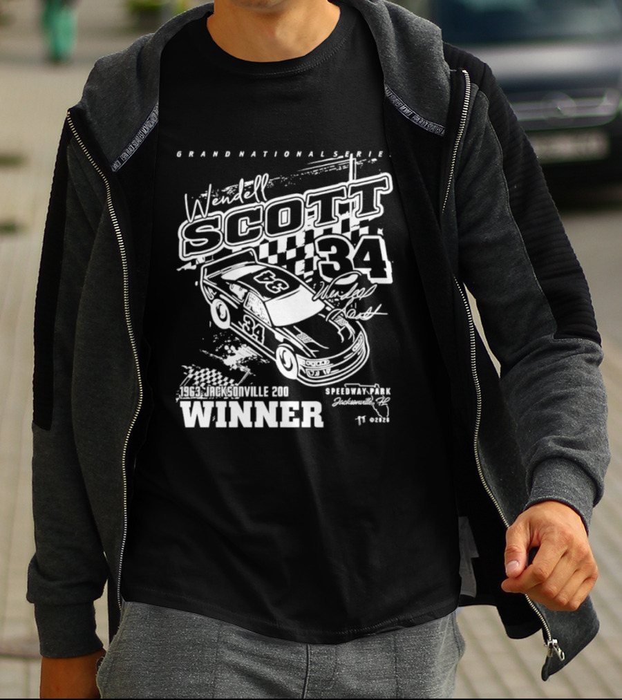 Wendell Scott 34 Grand National Series Winner Speedway Park Jacksonville FL T-Shirt