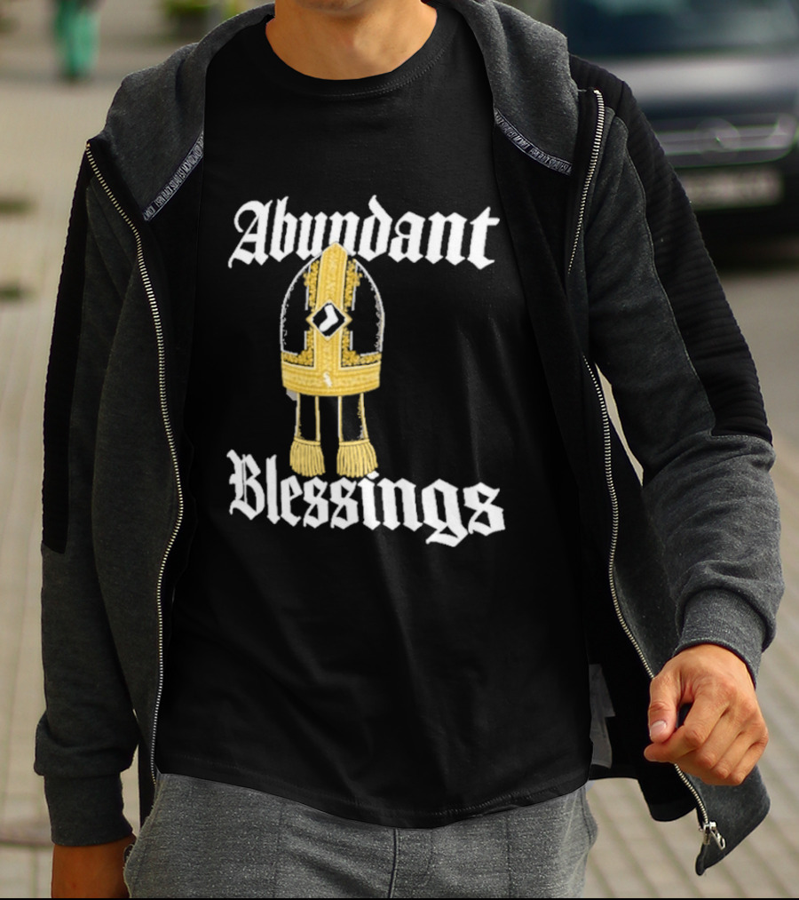 Abundant Blessings White Sox Pope Hat T-Shirt