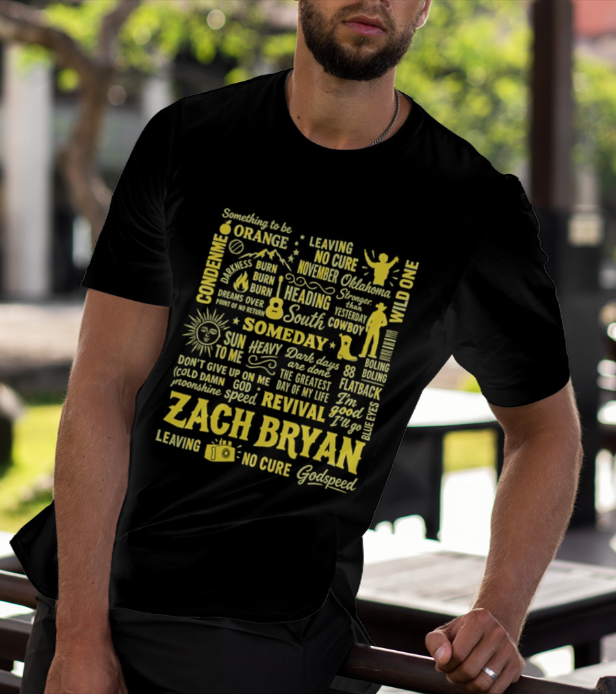 Zach Bryan Godspeed Cowboy Revival Lyrics Wild One Leaving Oklahoma T-Shirt