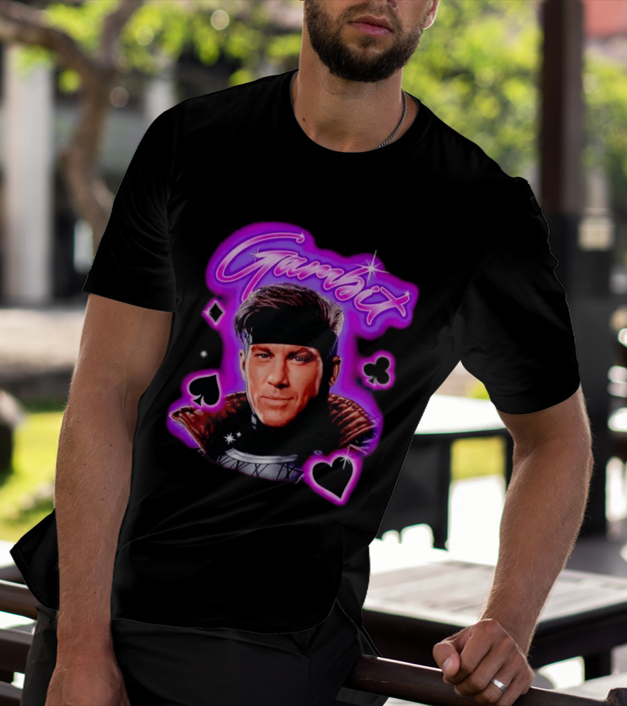Gambit Channing Tatum Marvel Superhero X Men Cards T-Shirt