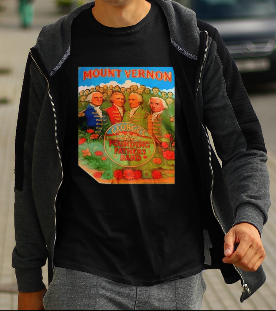George's Founding Fathers Band Mount Vernon Historical Leaders T-Shirt