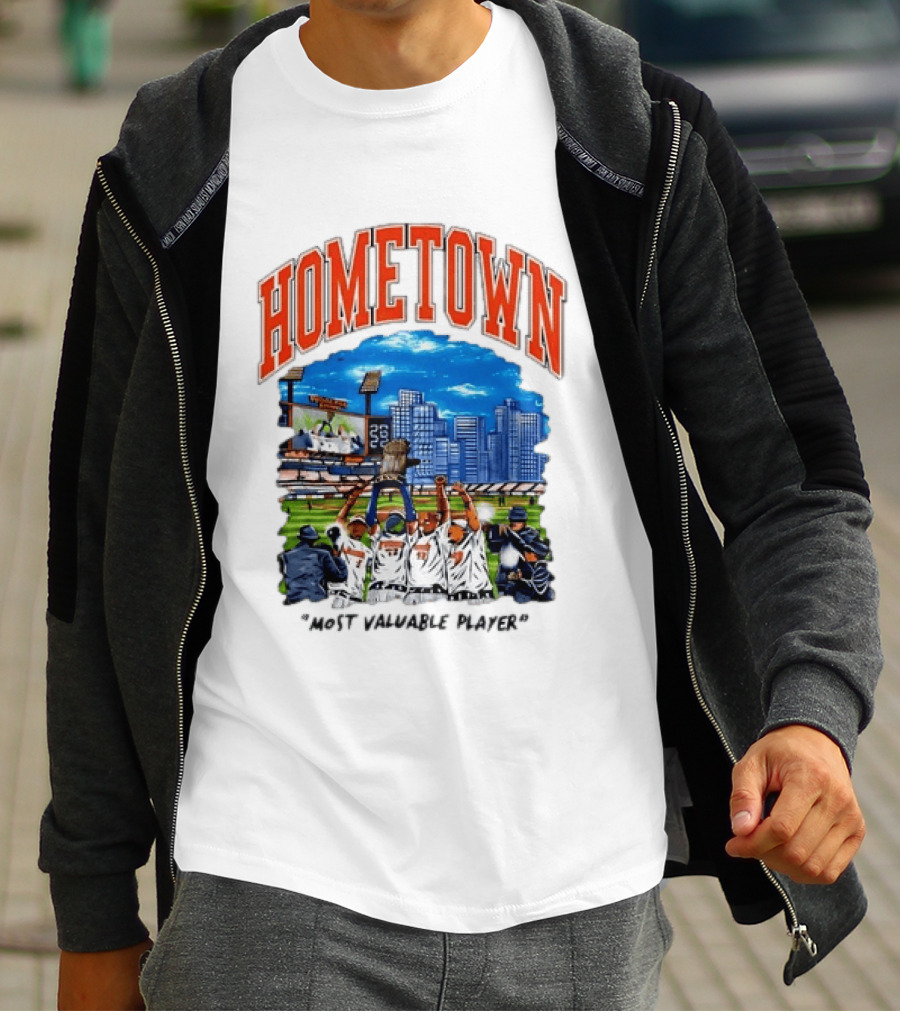 Hometown Most Valuable Player Baseball Celebration Stadium Skyline T-Shirt