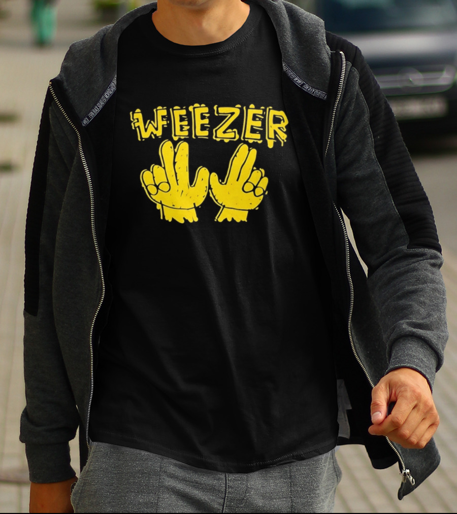Weezer Hand Sign Alternative Rock T-Shirt