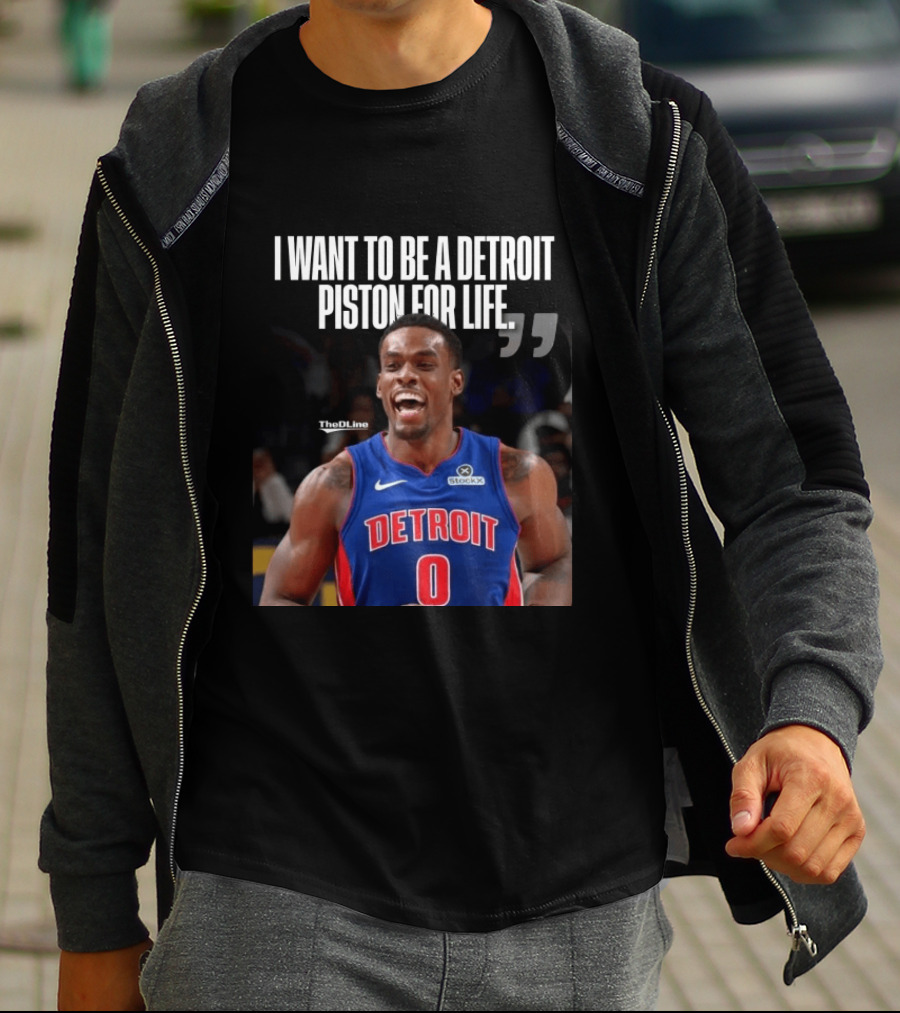 I Want To Be A Detroit Piston For Life Jalen Duren Detroit Basketball T-Shirt