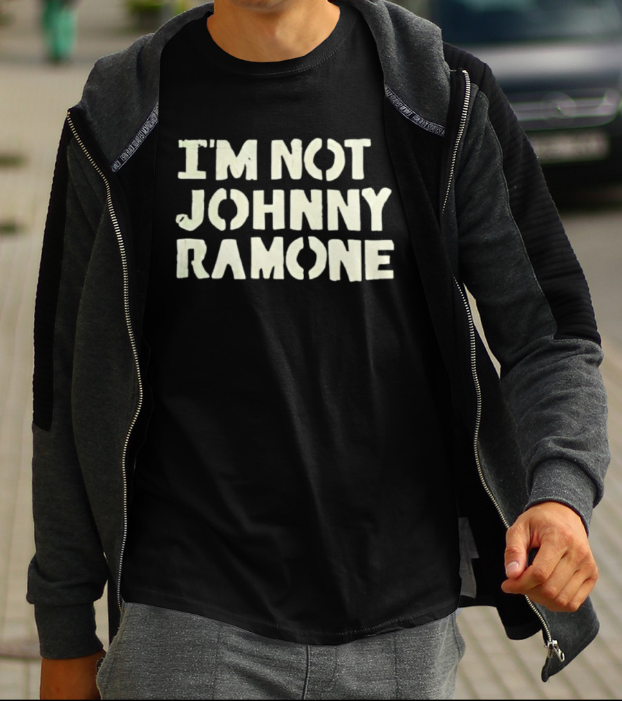 I'm Not Johnny Ramone Distressed Style Ramones T-Shirt