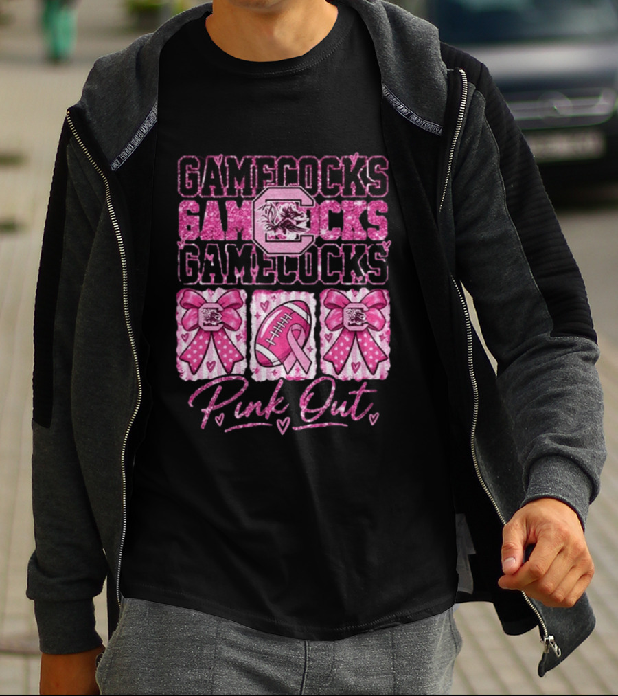 South Carolina Gamecocks Breast Cancer Awareness Pink Out Game Day T-Shirt