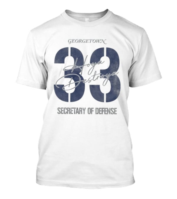 Georgetown 33 Secretary Of Defense Patrick Ewing T-Shirt