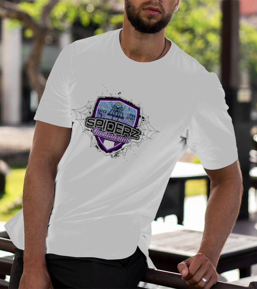 Spiderz Invitational Softball Shield With Web And Ball T-Shirt