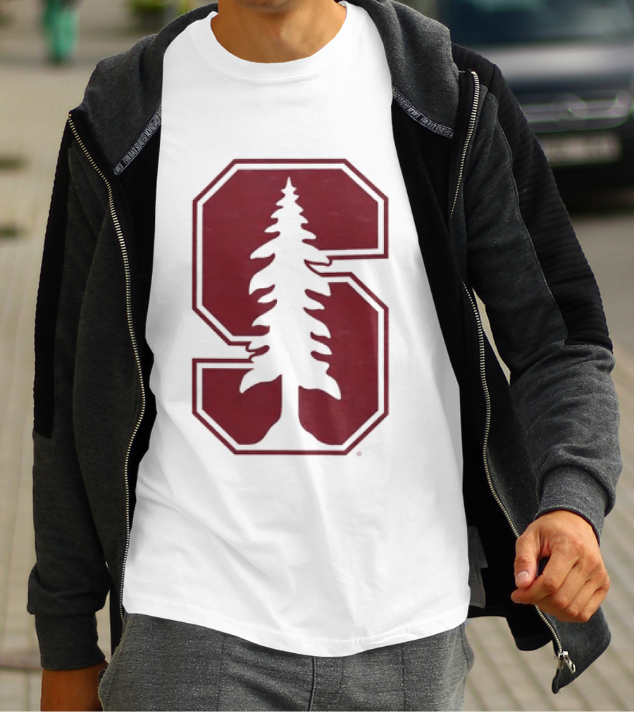 Stanford University Cardinal Block S Tree Logo NCAA T-Shirt