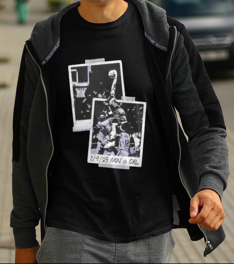 Anthony Edwards Minnesota Timberwolves Slam Dunk 1/9/25 MIN @ ORL T-Shirt
