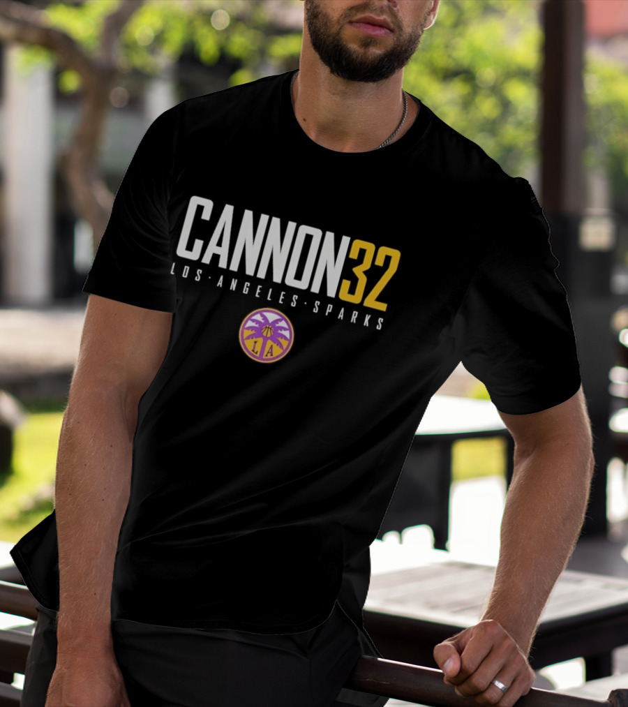Cannon 32 Los Angeles Sparks WNBA Basketball T-Shirt
