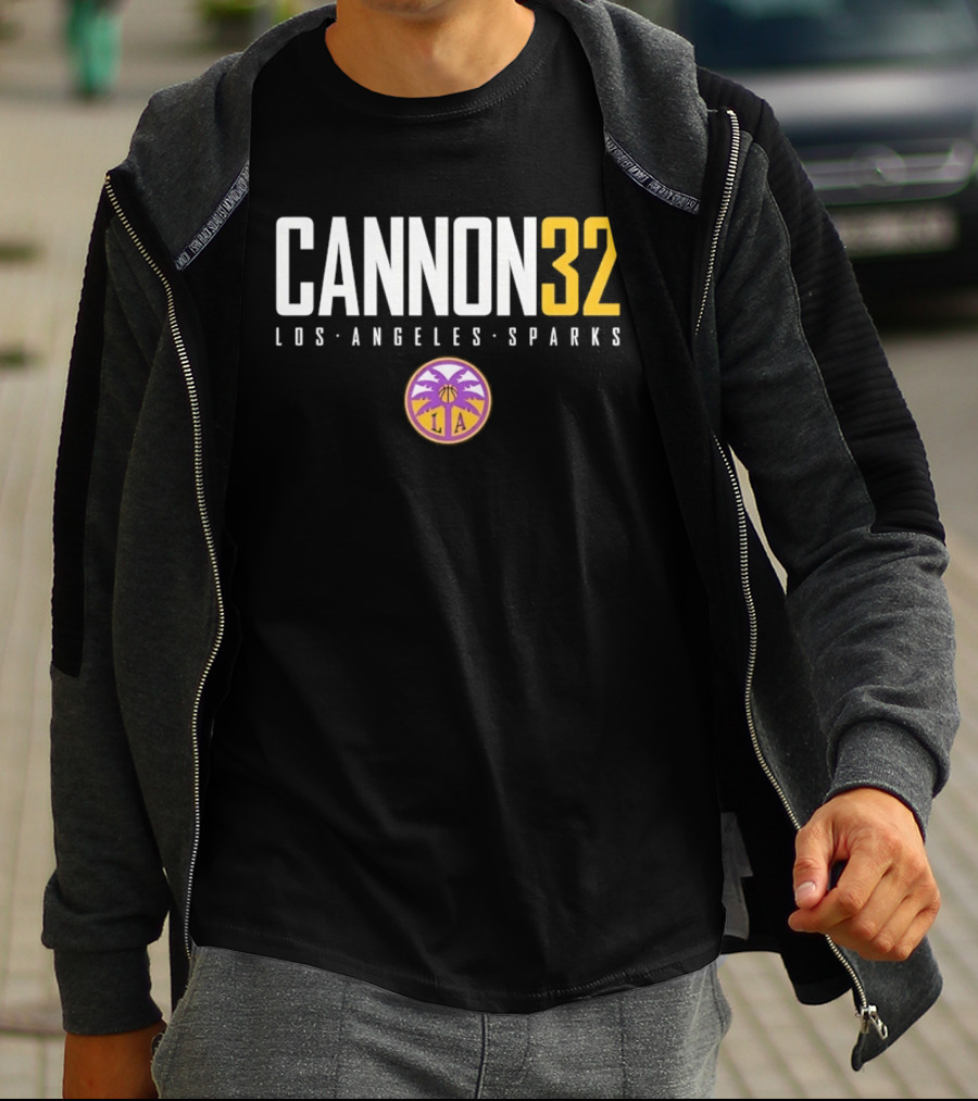 Cannon 32 Los Angeles Sparks WNBA Basketball T-Shirt