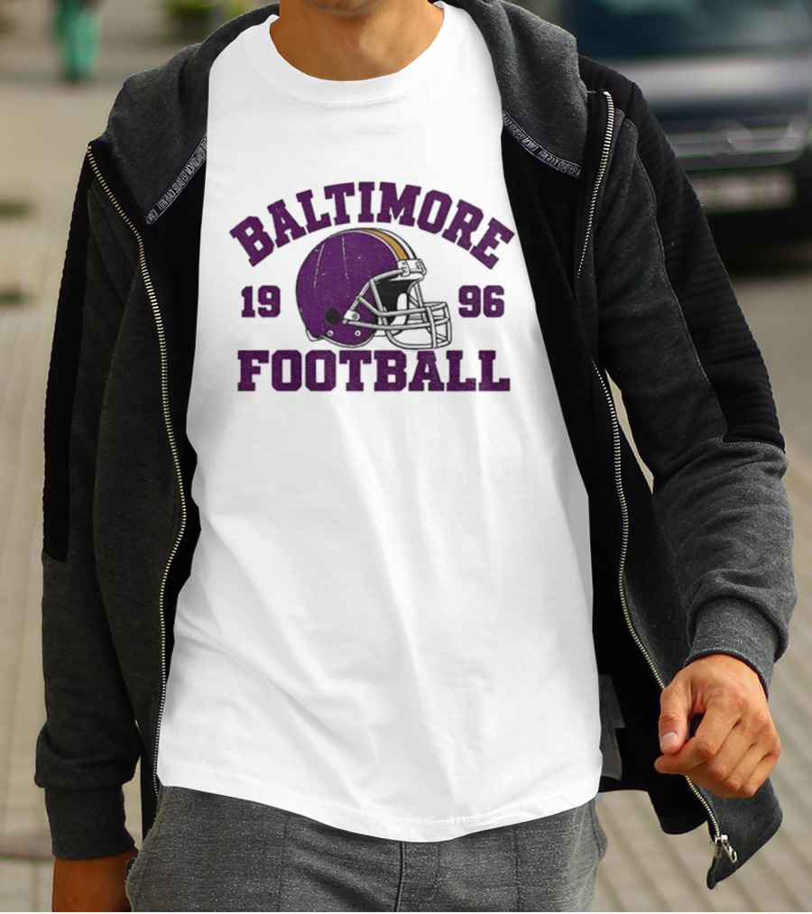 Baltimore Football 1996 Purple Helmet T-Shirt