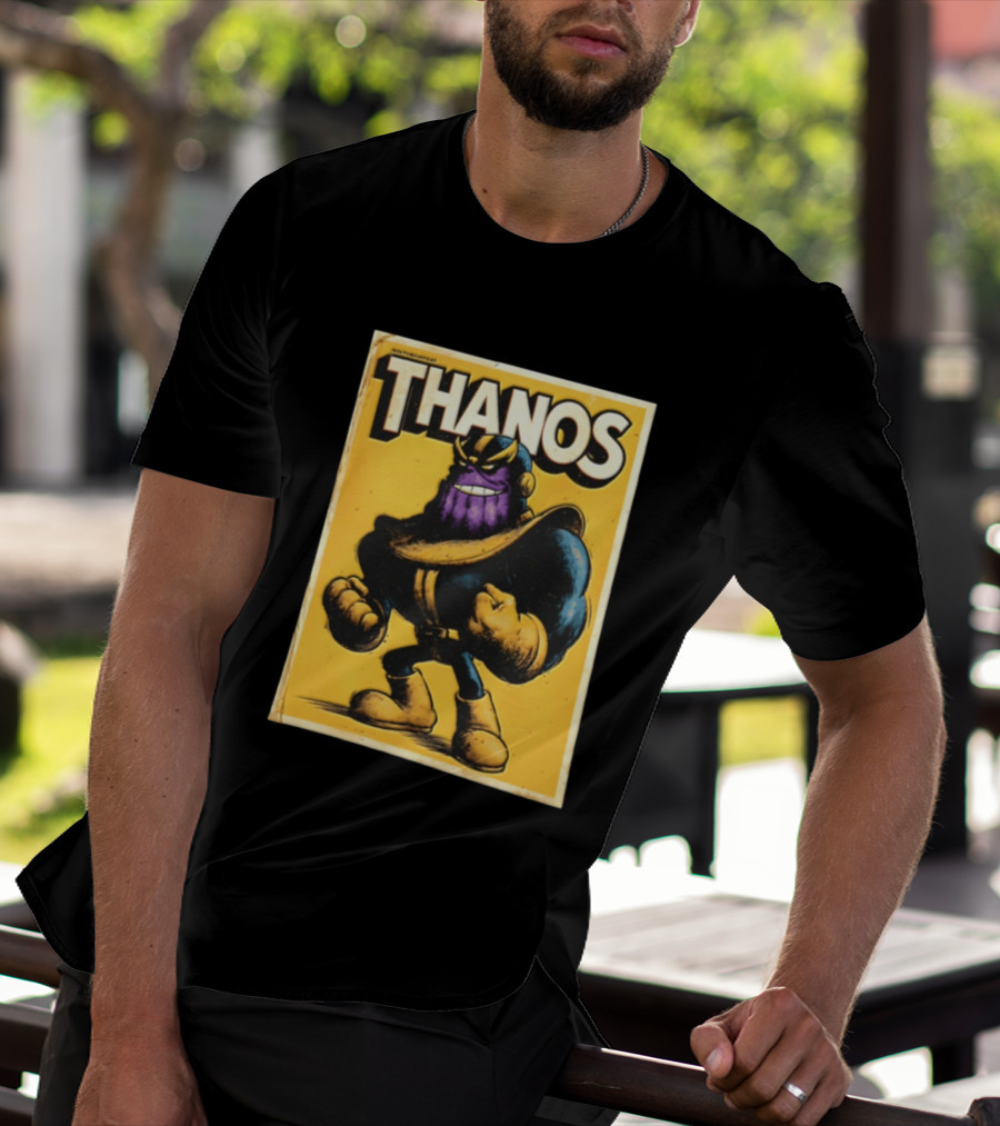 Thanos Marvel Superhero Purple Alien Villain Clenched Fist T-Shirt