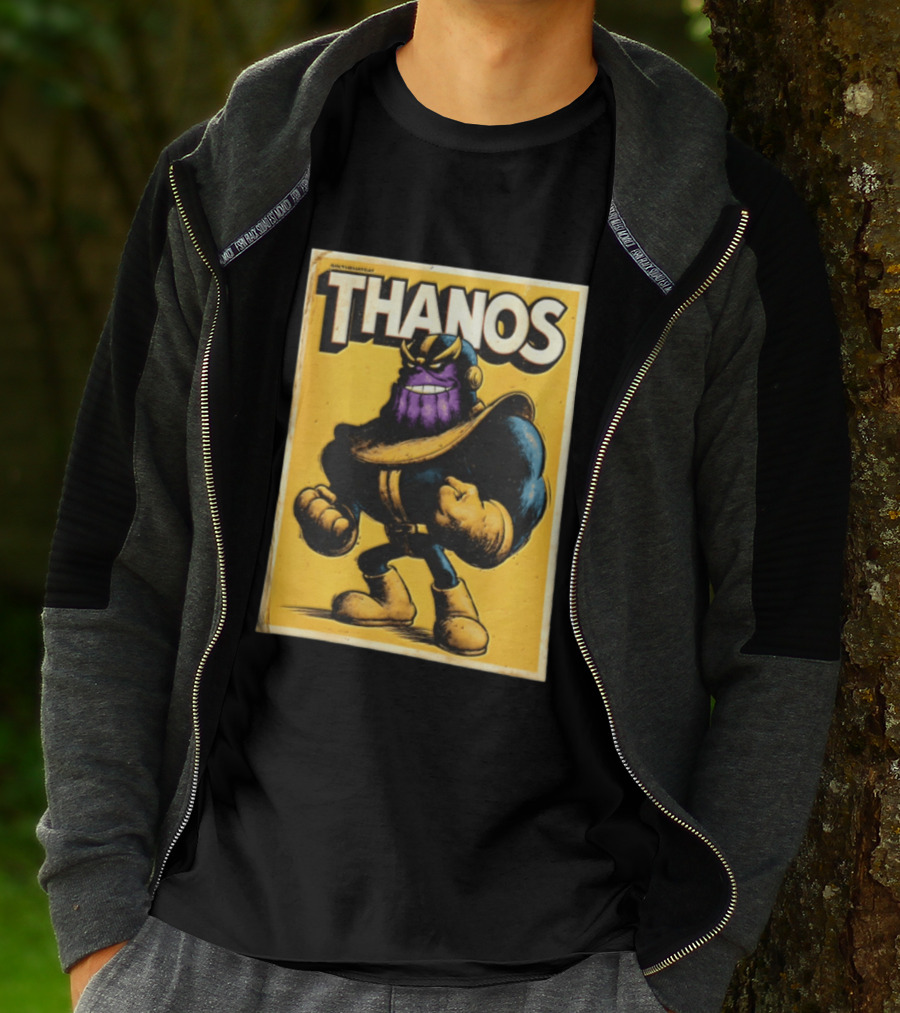 Thanos Marvel Superhero Purple Alien Villain Clenched Fist T-Shirt