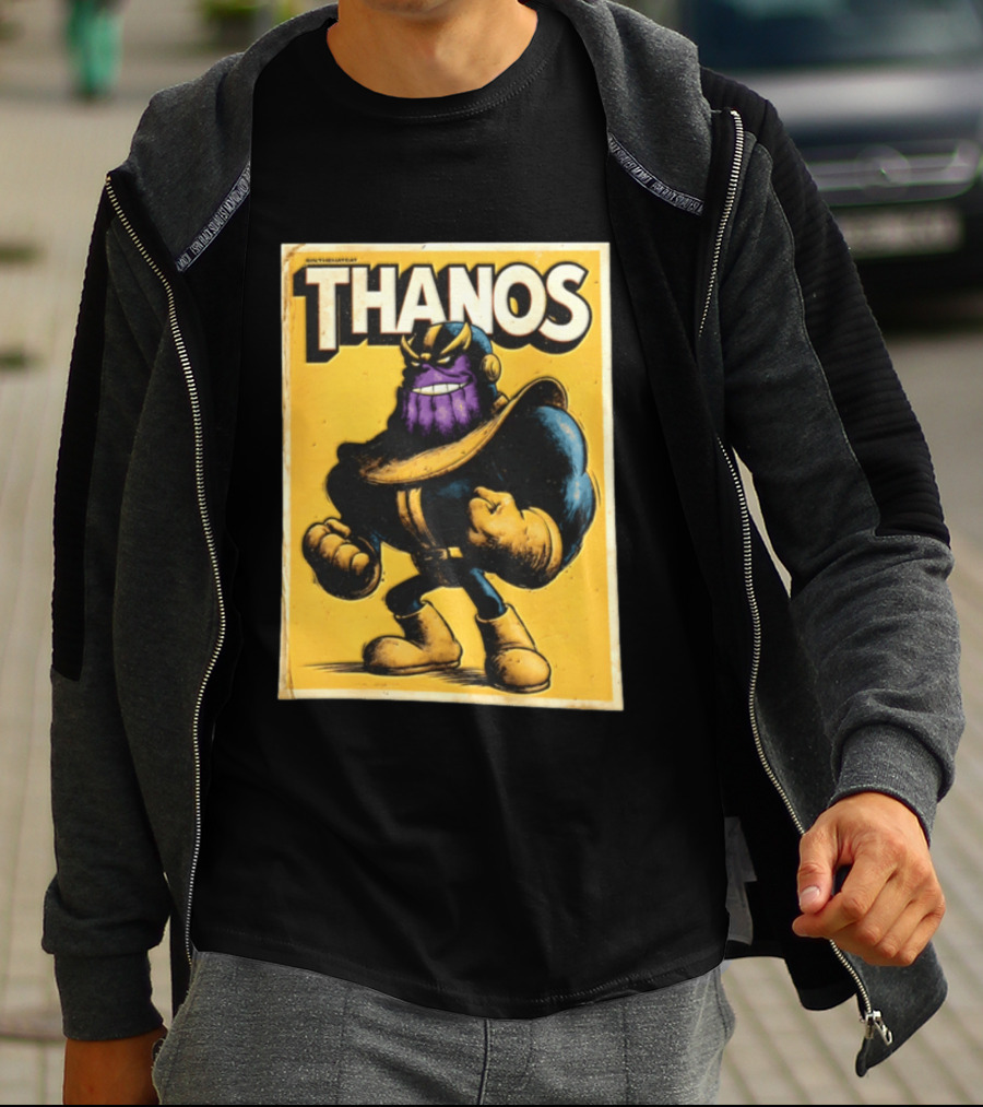Thanos Marvel Superhero Purple Alien Villain Clenched Fist T-Shirt