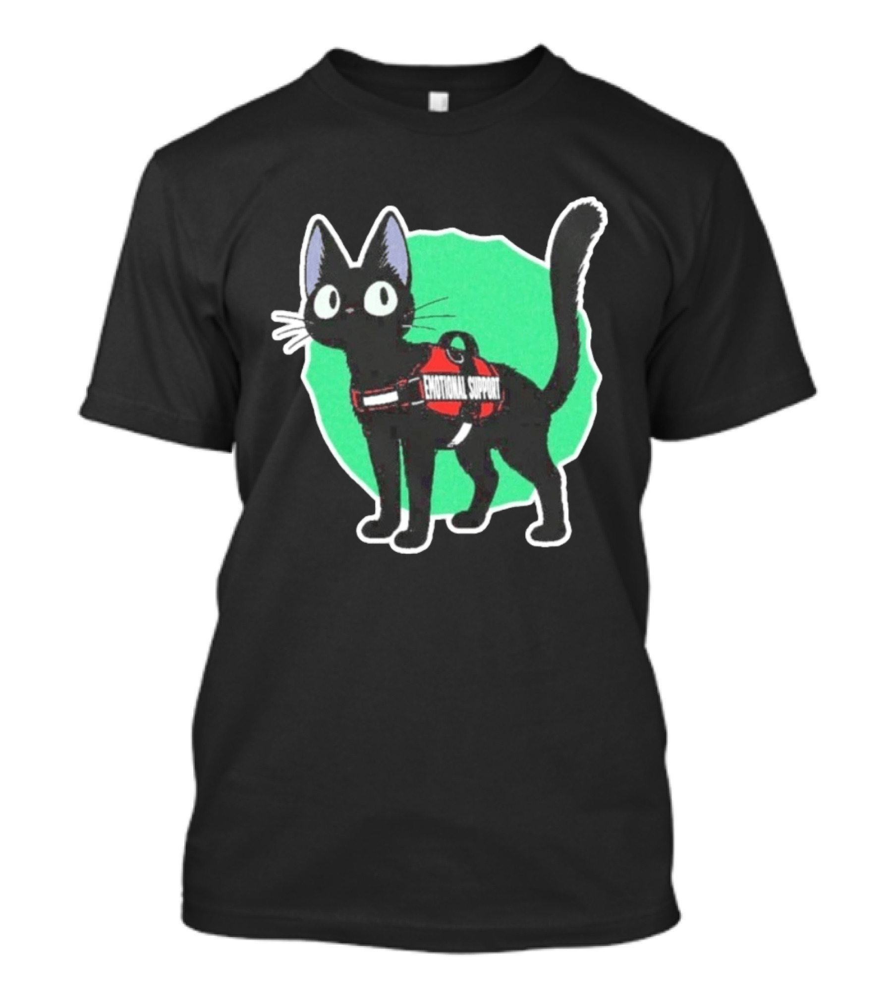 Jiji Kiki's Delivery Service Emotional Support Cat With Harness Patch T-Shirt
