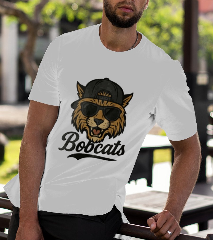 Bobcats Cool Bobcat Sunglasses Baseball Cap T-Shirt