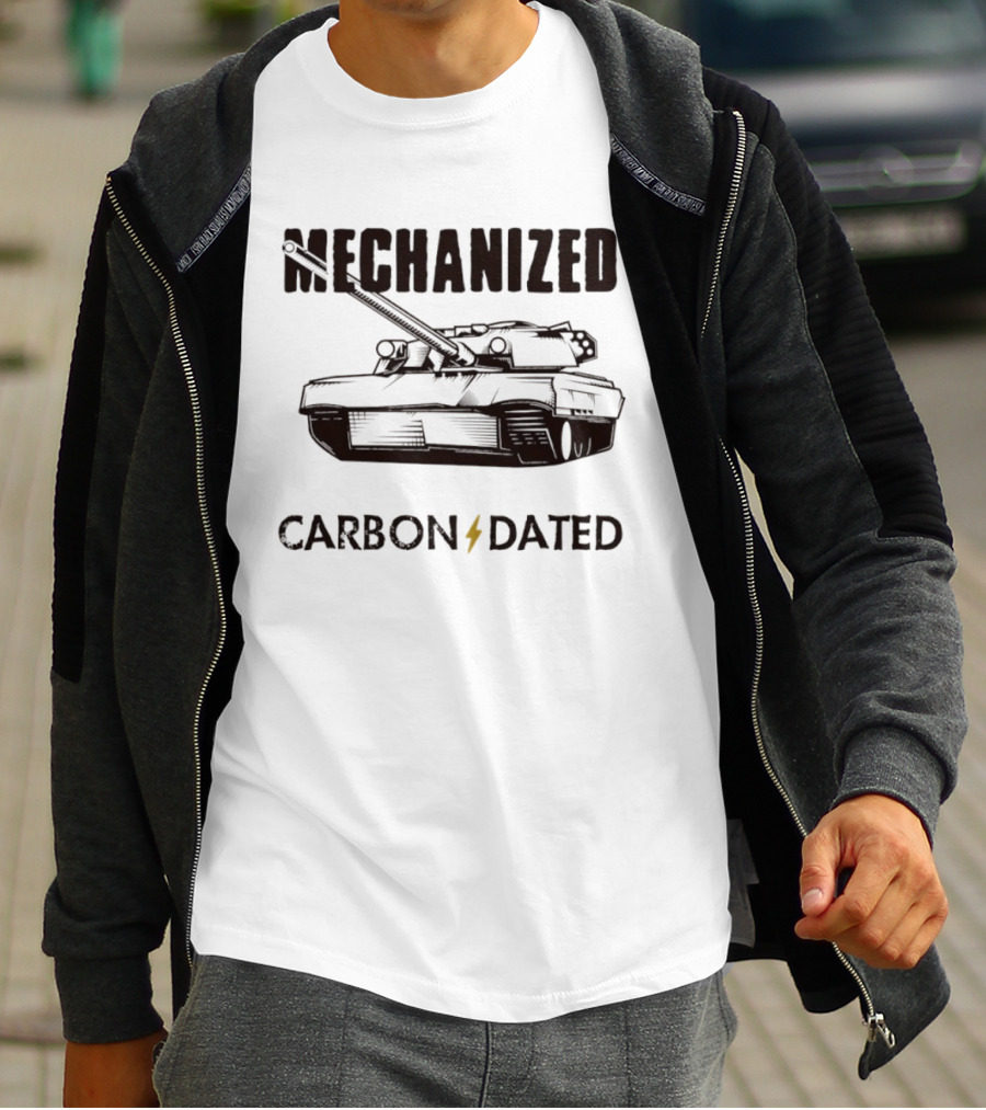 Mechanized Carbon Dated Tank Military Armored Vehicle T-Shirt