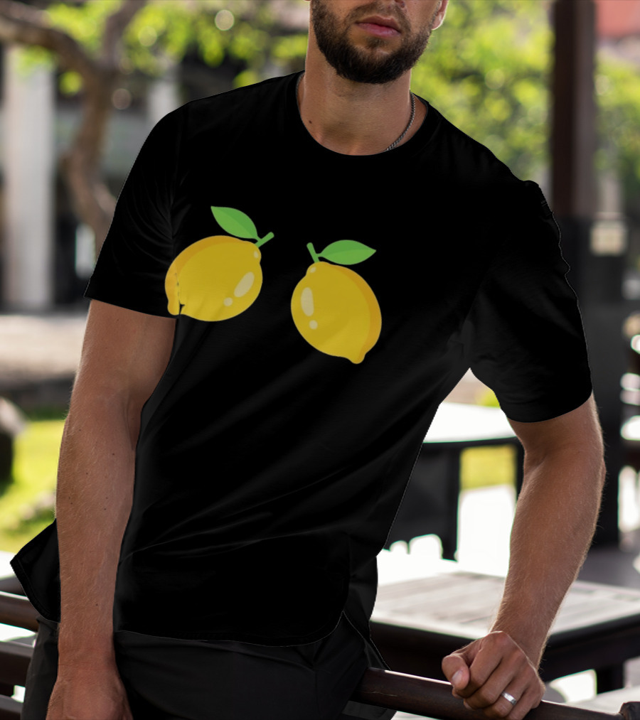 Two Lemons Minimalist Citrus Fruit T-Shirt