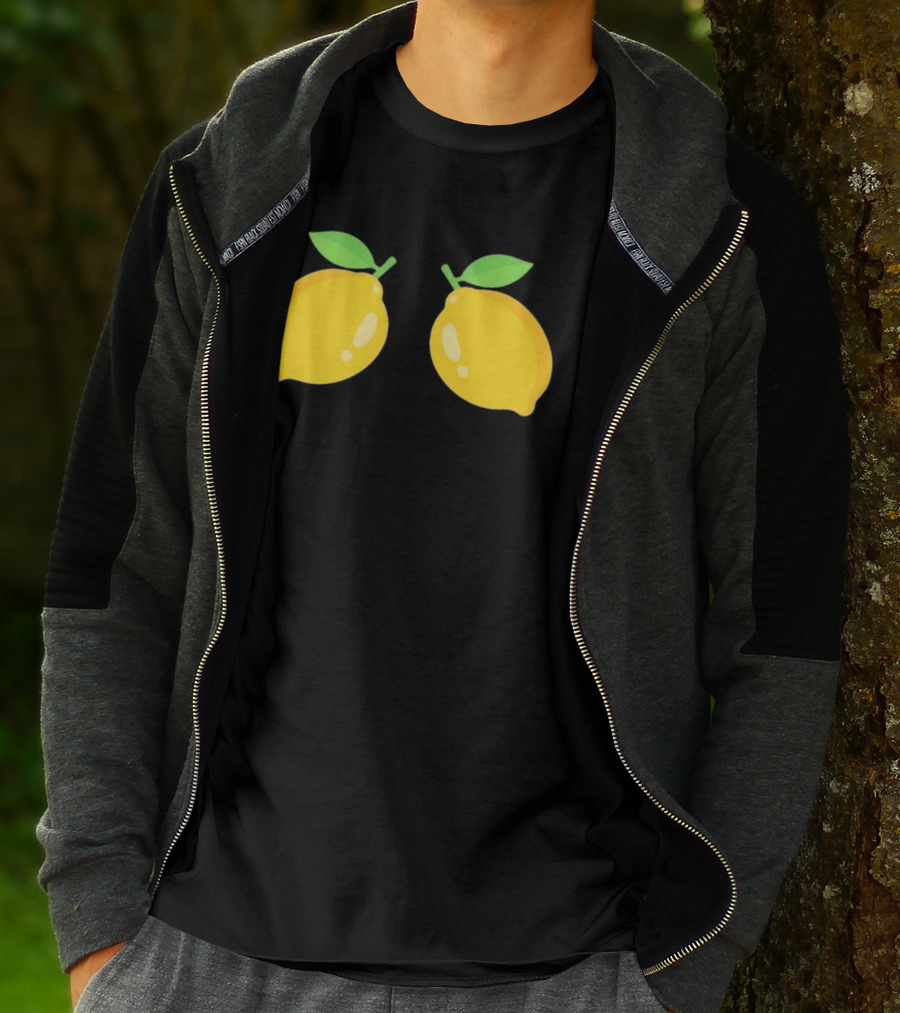 Two Lemons Minimalist Citrus Fruit T-Shirt