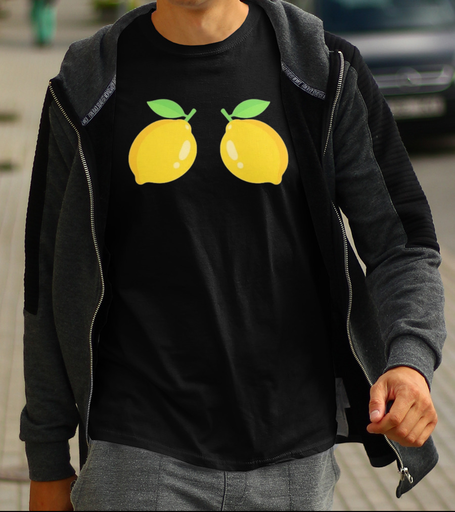 Two Lemons Minimalist Citrus Fruit T-Shirt