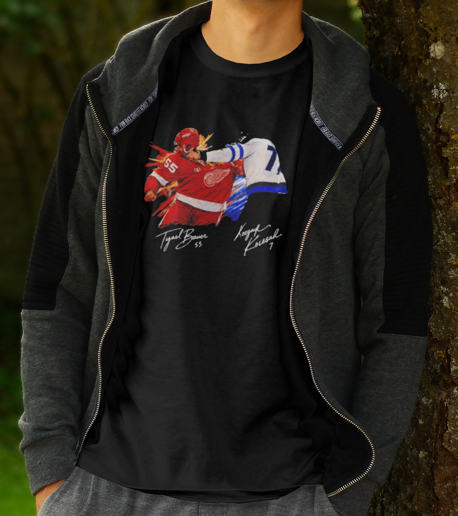 Tyrel Bauer 55 Vs Keegan Kolesar 7 Hockey Clash T-Shirt