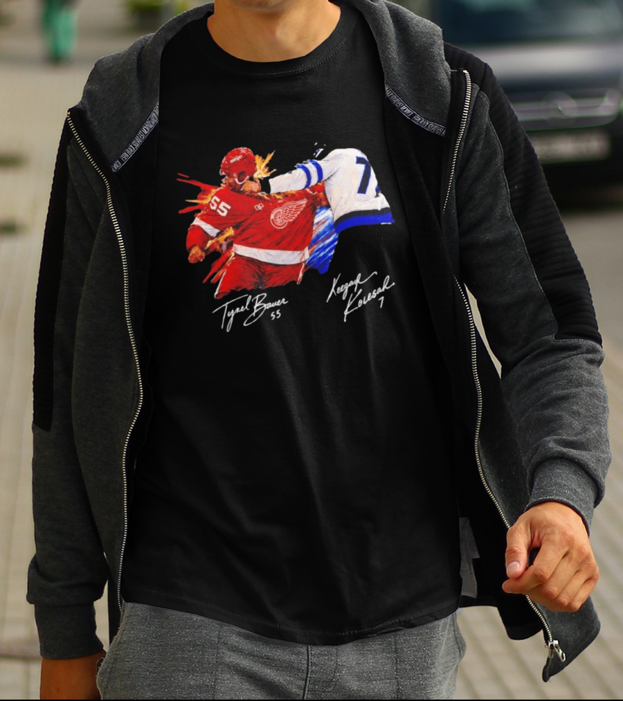 Tyrel Bauer 55 Vs Keegan Kolesar 7 Hockey Clash T-Shirt