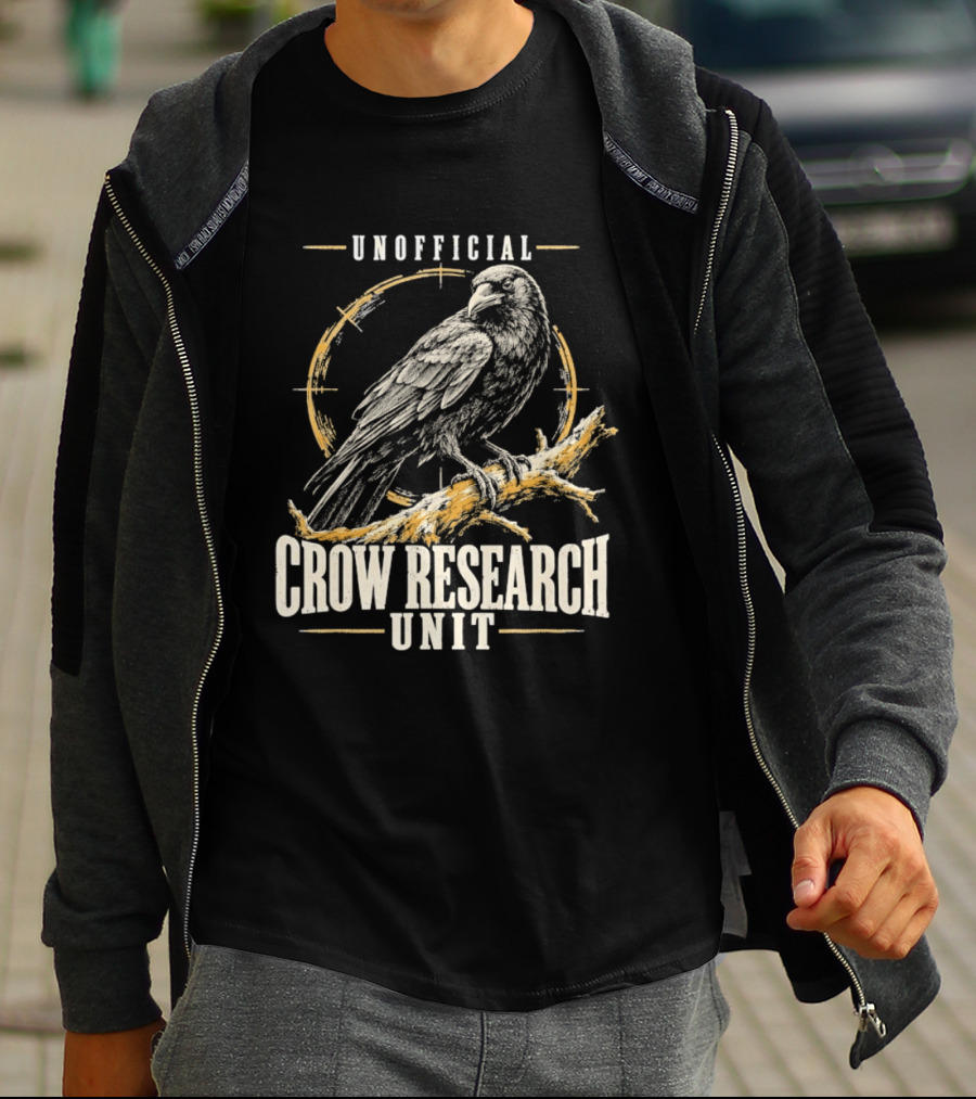 Unofficial Crow Research Unit Bird Ornithology T-Shirt