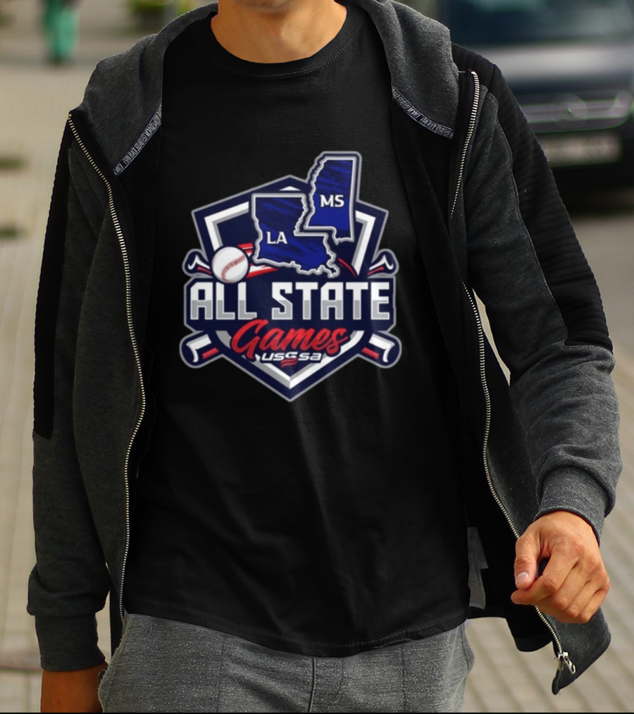 USSSA All State Games Louisiana Mississippi Baseball Event T-Shirt
